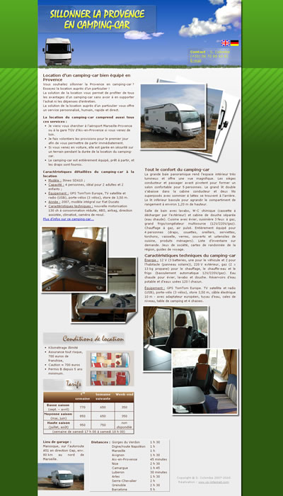 Miniature du site http://www.location-camping-car-provence.fr