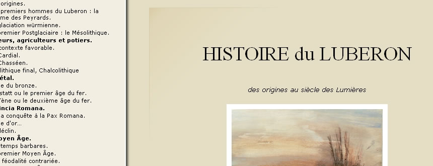 Site Internet Histoire du Luberon