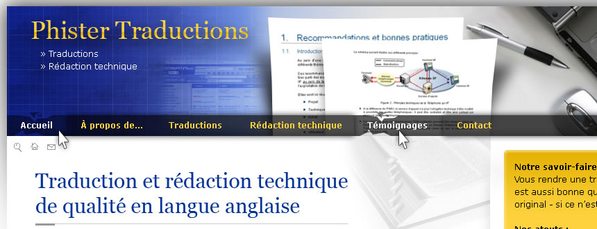 Site Internet Phister Traductions